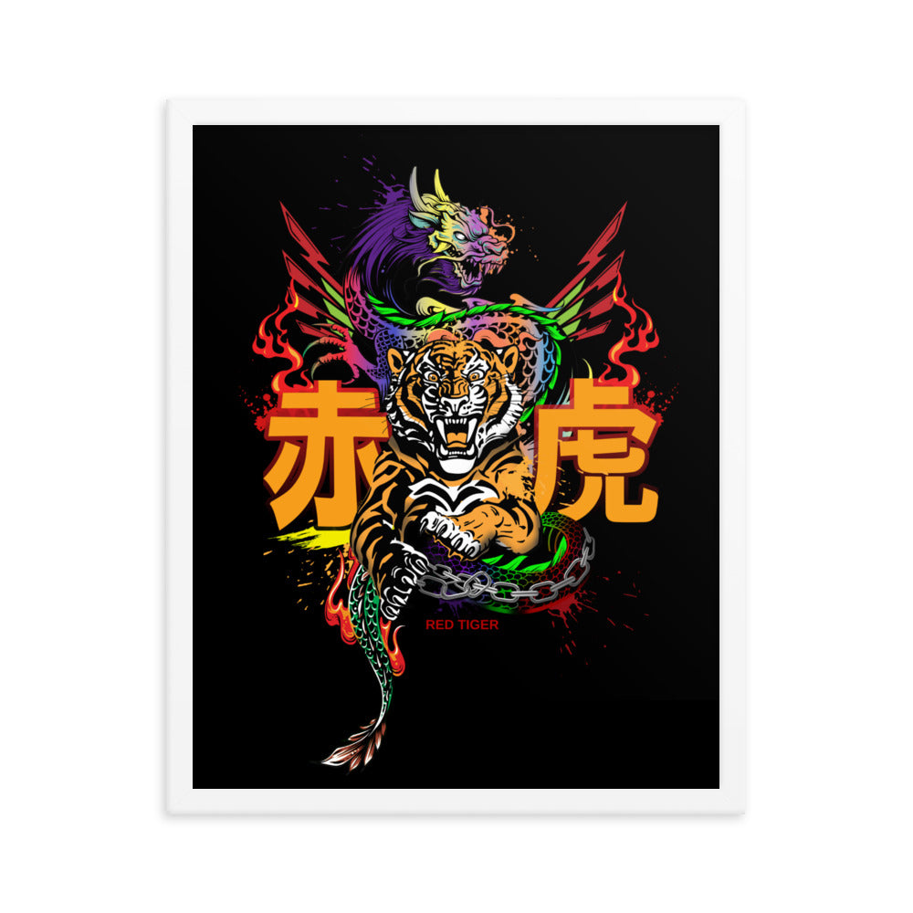 Tiger's Birth Framed Photo Paper Poster