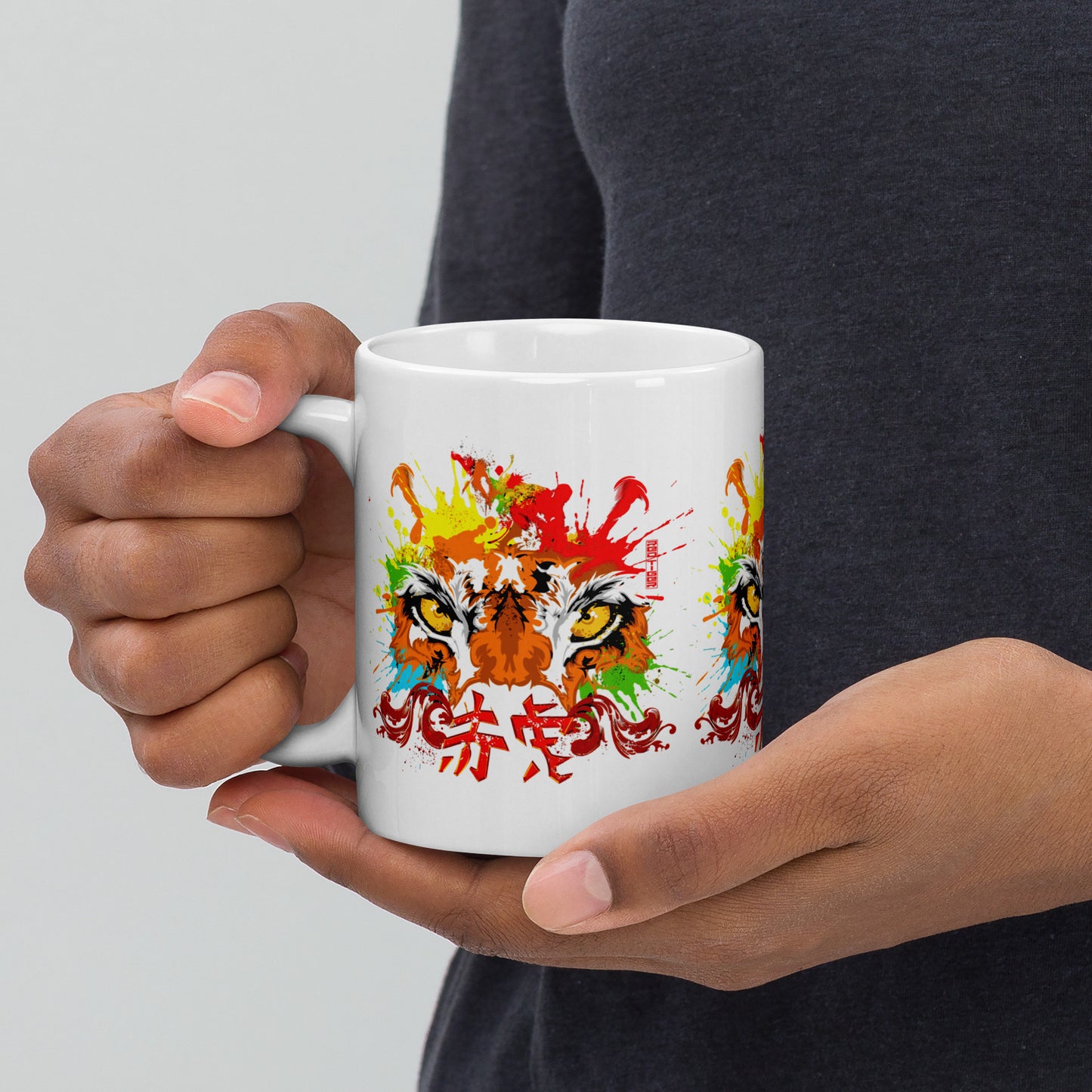 The Inner Tiger White Glossy Mug