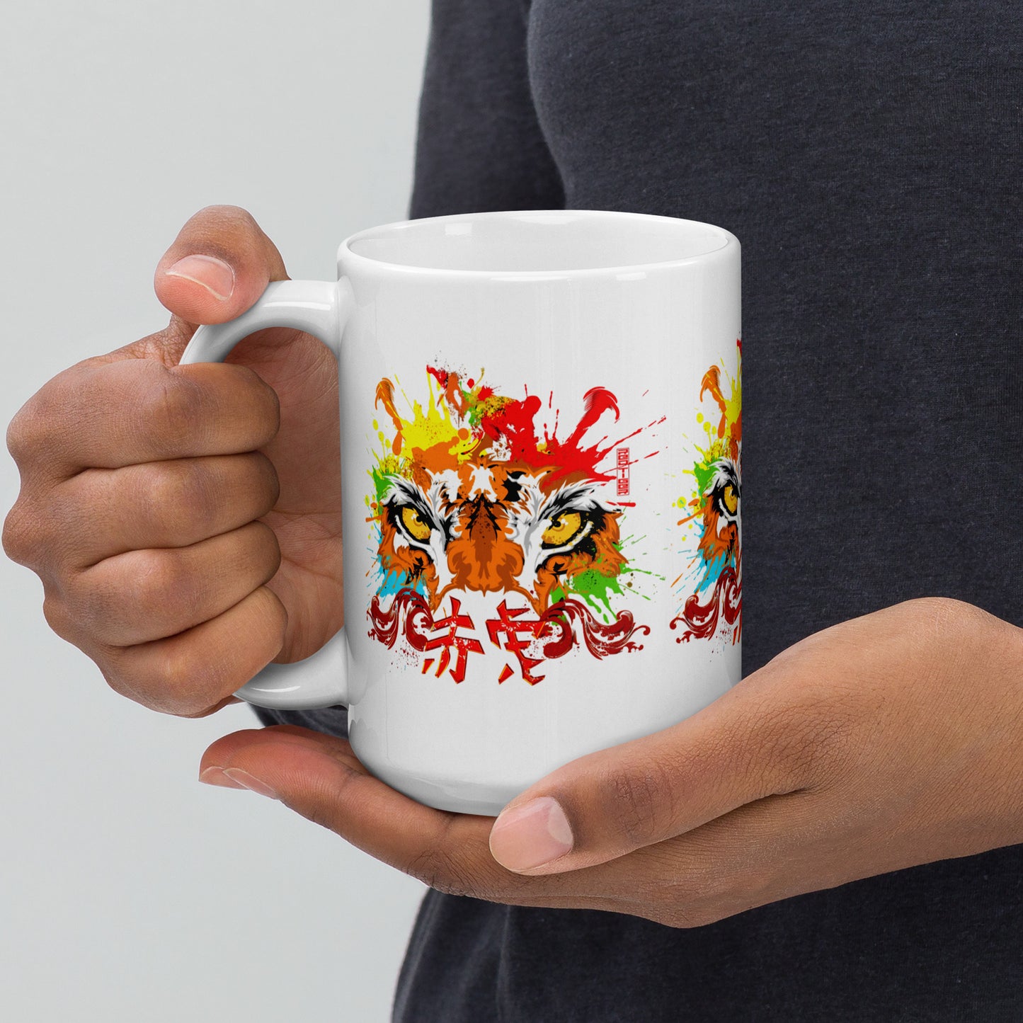 The Inner Tiger White Glossy Mug